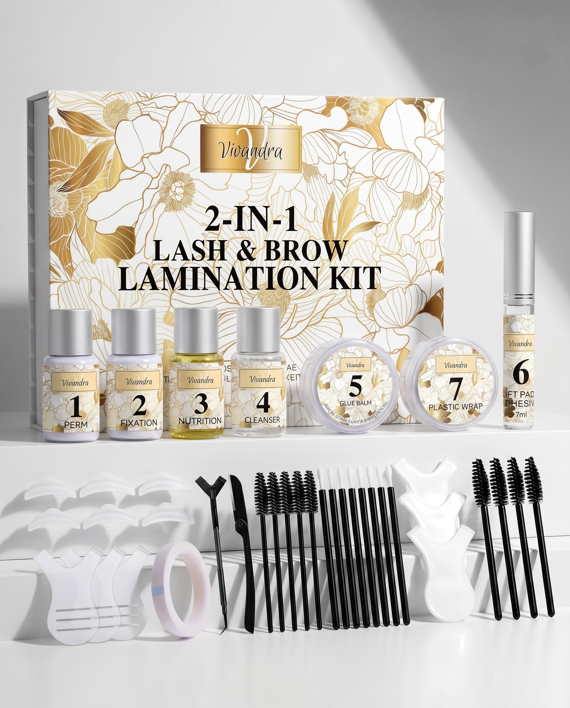 Vivandra Lash Lift & Brow Lamination Kit 2-IN-1（Luxe Floral Edition）